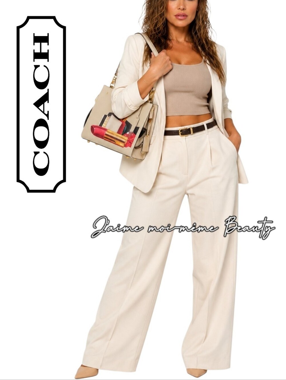RETAIL Coach Cream Smooth Leather Rogue 25 X Tom Wesselmann  Cosmetics Print - Picture 7 of 16